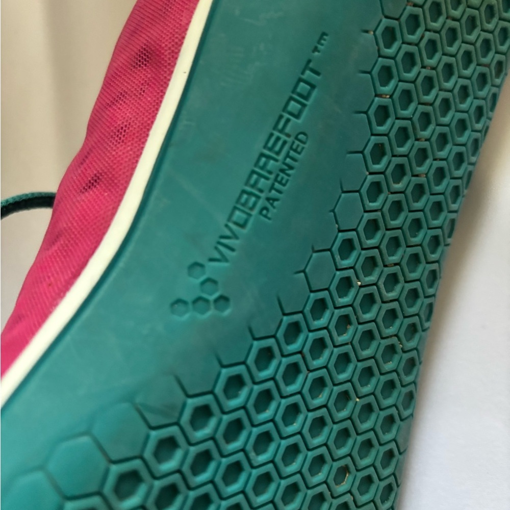 2/$40 Vivo Barefoot Pink and Teal Athletic Shoes - Picture 2 of 10